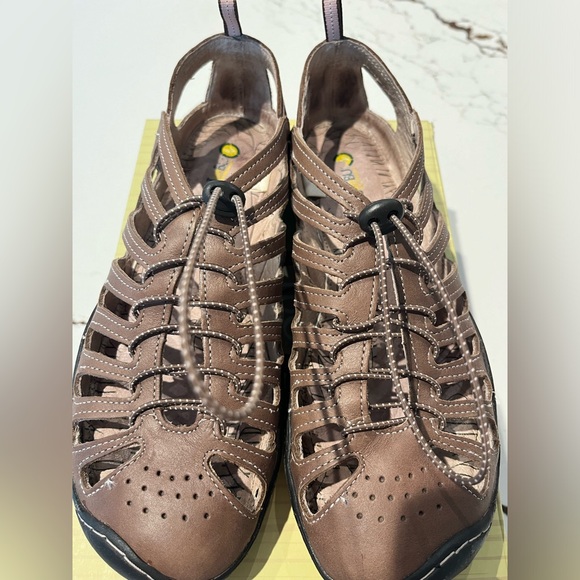 JAMBU SANDALS SHOES BROWN & PINK SIZE 9.5 - Picture 3 of 6